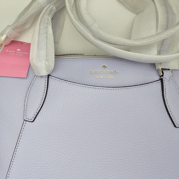 ♠️ NWT $359 Kate Spade Pebbled Leather Satchel Viola Flow - Picture 2 of 4